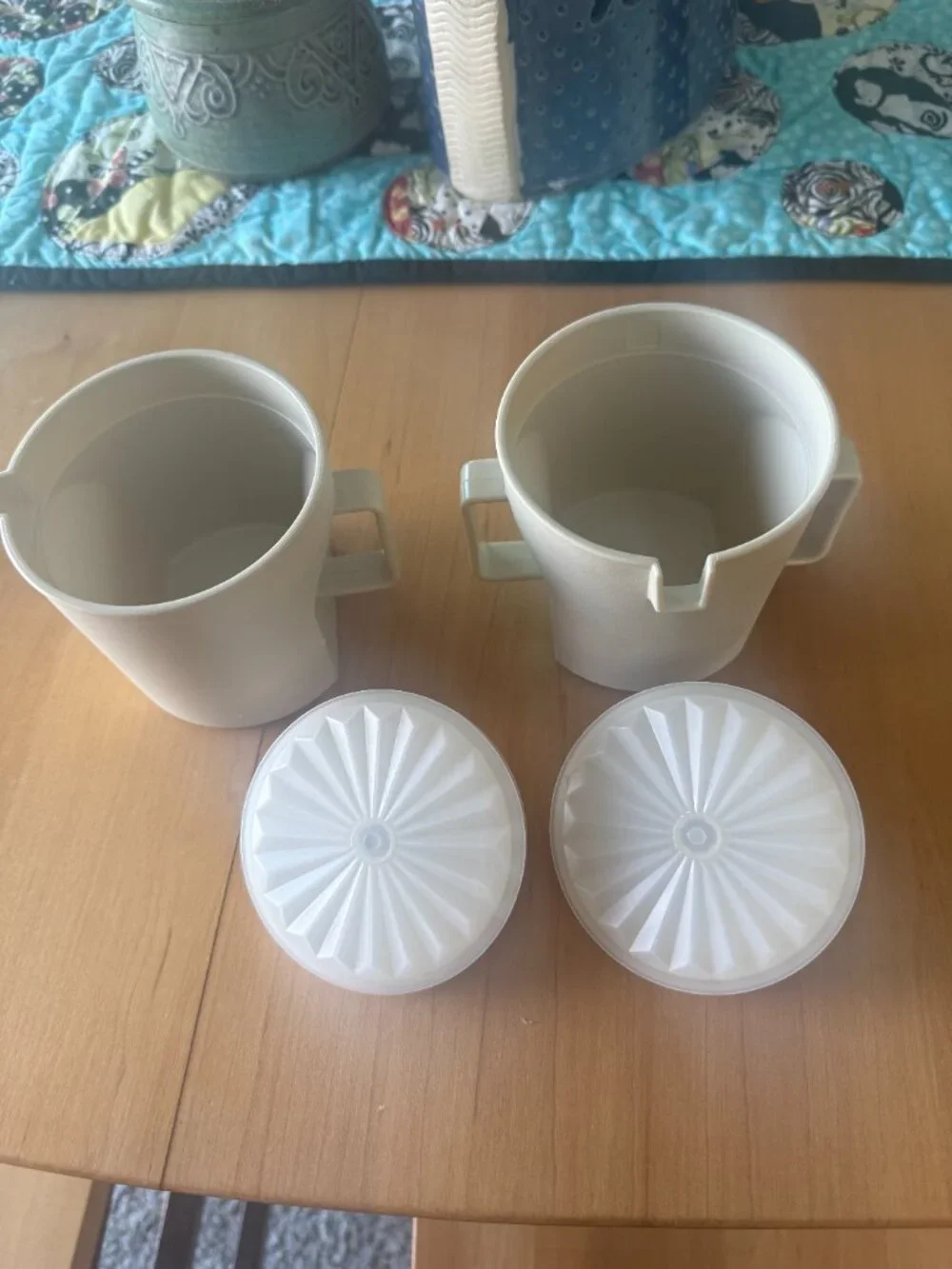Vintage Tupperware cream and sugar set